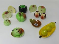 A collection of Carlton Ware including Apple condiments set.