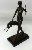 An Art Deco style bronze figure, signed E.McCartan with a seal 'Bronze, Paris, JB'