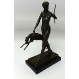 An Art Deco style bronze figure, signed E.McCartan with a seal 'Bronze, Paris, JB'
