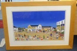 Liz Jones (Plymouth Artist), signed acrylic painting 'The Elburton Cross',