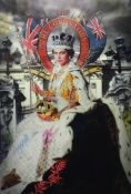 J.J. Adams 'The Queens Coronation', Royal family tattoo series print 2016, 29/90, sold out