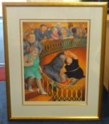 Beryl Cook (1926 - 2008) signed print 'Café de Paris', number 17/850. 60cm x 45cm.