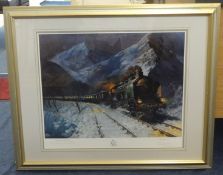 Terence Cuneo, signed print 'Simplon Orient Express' No 376/850, 43cm x 57cm.