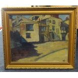 H.B.? (Traditional Cornish School) , oil, 'Copper Kettle, St.Ives', 30cm x 25cm.