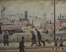 Stephen Lawrence Lowry (1887-1976) Coloured lithograph 'View of a Town', signed in pencil and with