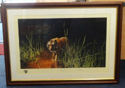 David Shepherd, signed limited edition print 'Jungle Gentleman' No 1214/2000, 43cm x 73cm.