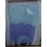 Margaret Clegg, mixed media, 'Ghost Moon' 2002, 90cm x 72cm.