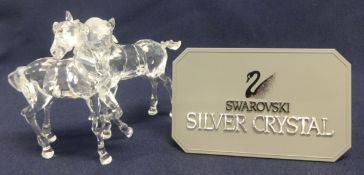 Swarovski Crystal "The Peaceful Countryside" Theme Group 2003, Foals with Cert of Auth.