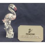 Swarovski Crystal -"Feathered Beauties" Theme Group 2002, Flamingo with Cert of Auth.