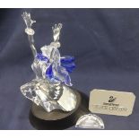 Swarovski Crystal -"Magic of Dance" Annual Edition 2002, Isadora, Cert of Auth, Stand and Plaque