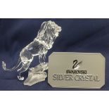 Swarovski Crystal - Lion standing on rock