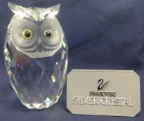 Swarovski Crystal 'Giant Owl', 16cm Height. (only half boxed).