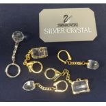 Swarovski Crystal Selection of 5 Swarovski Keyrings