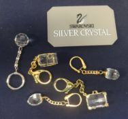 Swarovski Crystal Selection of 5 Swarovski Keyrings