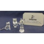 Swarovski Crystal 'Sitting Persian Cat', Mini Sitting Cat, Replica Cat