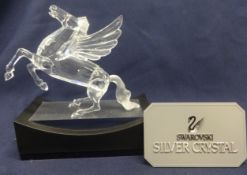 Swarovski Crystal -"Fabulous Creatures" Annual Edition 1998, Pegasus, Cert of Auth and Stand.