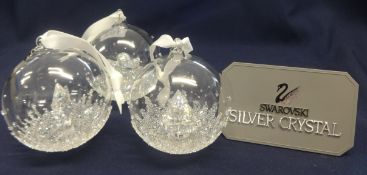 Swarovski Crystal Christmas Ball Ornaments (3) 2013, 2014, 2015