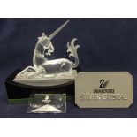 Swarovski Crystal -"Fabulous Creatures" Annual Edition 1996, Unicorn, Cert of Auth,