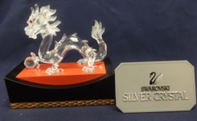 Swarovski Crystal -"Fabulous Creatures" Annual Edition1997, Dragon, Cert of Auth and Stand.