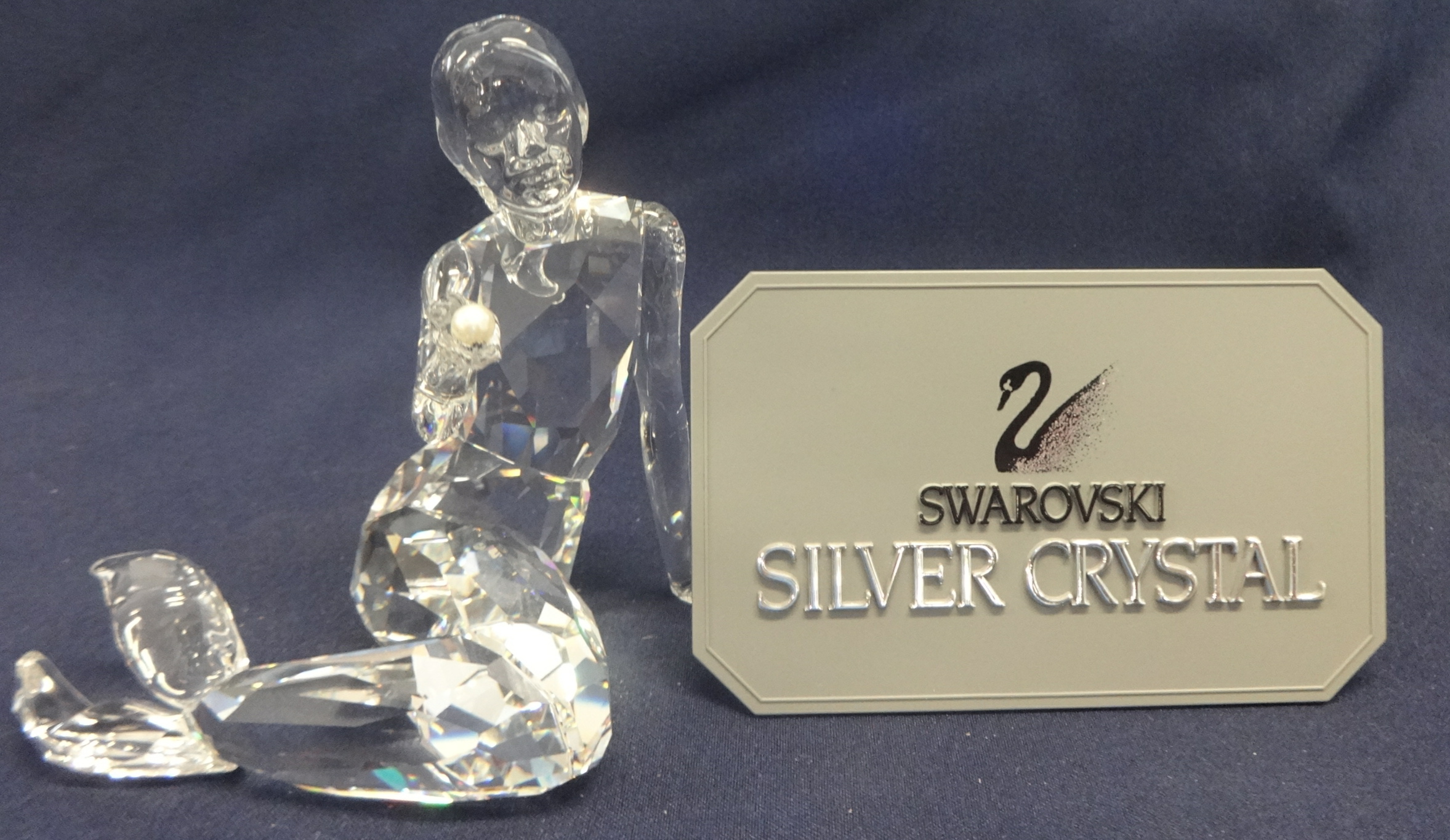 Swarovski Crystal 'Mermaid holding pearl.