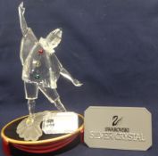 Swarovski Crystal -"Masquerade "Annual Edition1999, Pierrot, Cert of Auth, Stand and Plaque.