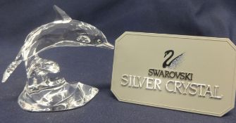 Swarovski Crystal Dolphin on Wave