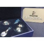 Swarovski Crystal Christening Set- Baby Boy Aquamarine/Rhodium