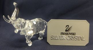 Swarovski Crystal - Trumpeting elephant.