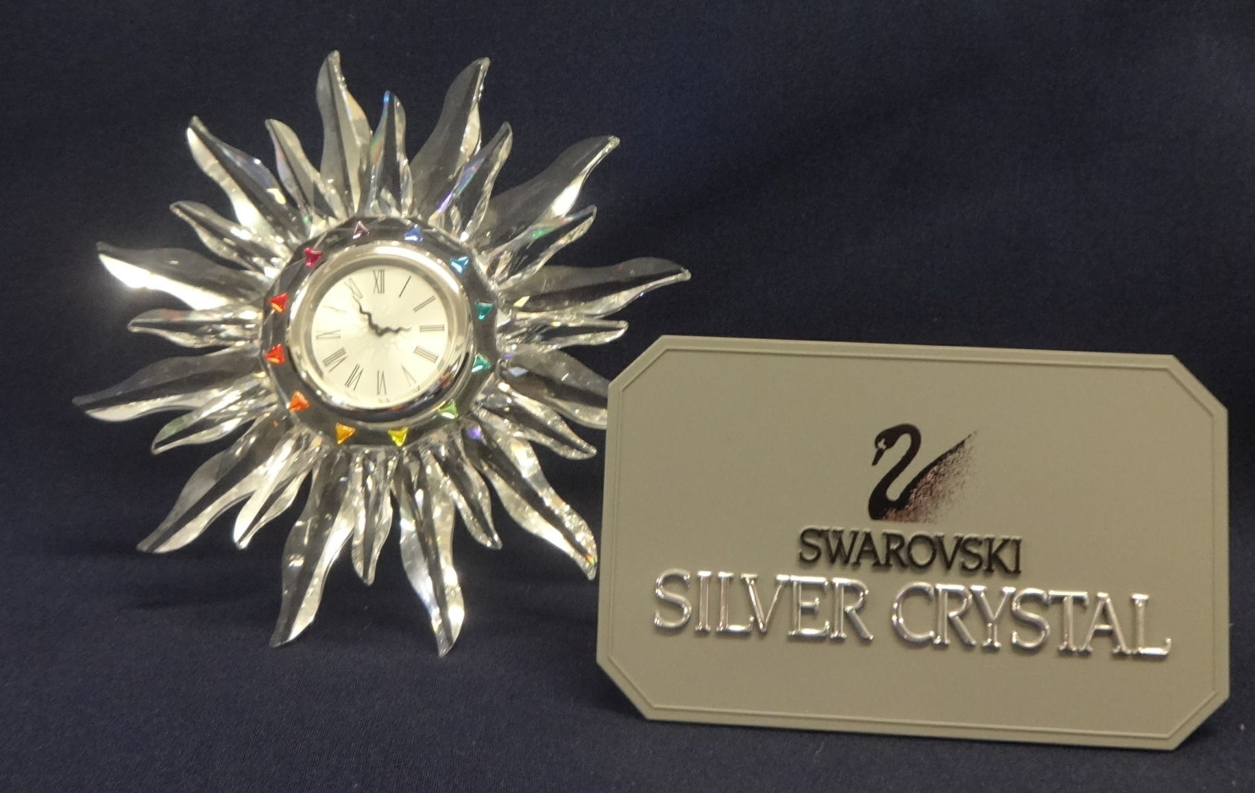 Swarovski Crystal 'Solaris' Table Clock