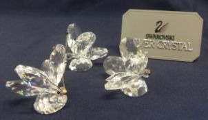 Swarovski Crystal 3 x Large Butterflies