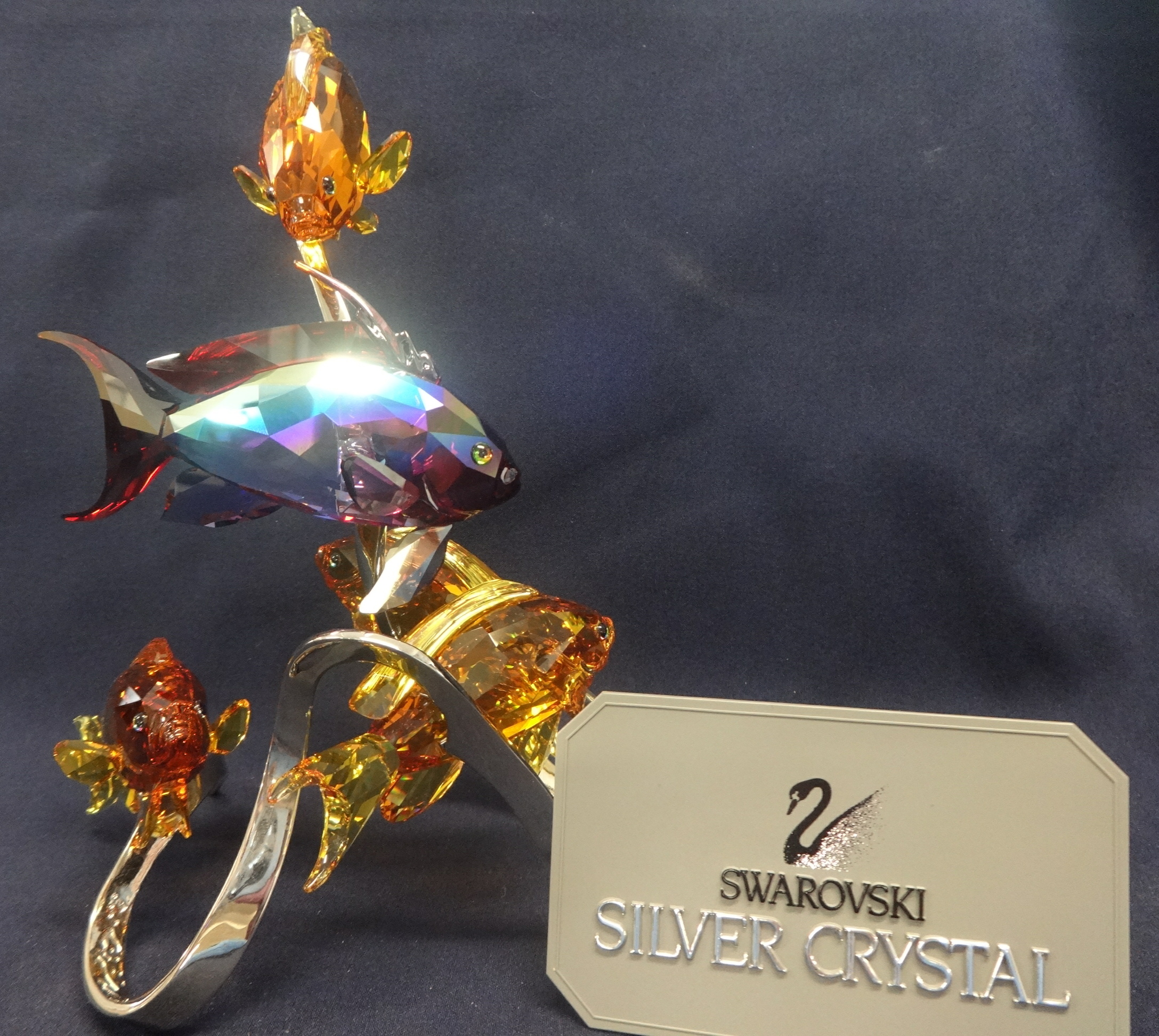 Swarovski Crystal 'Sea Goldies, Topaz'on stand.