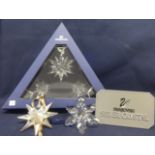 Swarovski Crystal Christmas Stars/Snowflakes x (10) 2008 and 2009 Stars (2) SCS Christmas