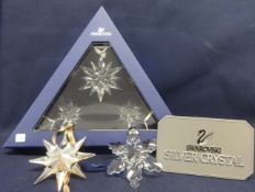 Swarovski Crystal Christmas Stars/Snowflakes x (10) 2008 and 2009 Stars (2) SCS Christmas