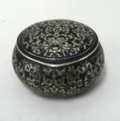 A Russian neillo silver and gilt box, approx 37gms.