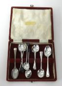 A collection of 15 silver various tea spoons.