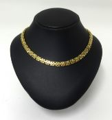 A 14ct yellow gold necklace, approx 96gms.