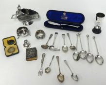 Various items including silverwares and plated wares.