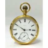 An 18ct gold open face pocket watch, with keyless movement, the dial numbered 110703, with