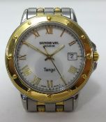 Raymond Weil, a gents wristwatch, in gilt and stainless steel with date window, with original box.