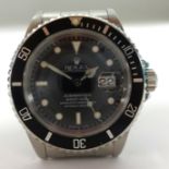 Rolex, a gents Oyster Perpetual Date Submariner, 1000 feet, 300 metres, stainless steel wristwatch.