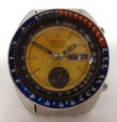 Seiko, a Gents Chronograph Automatic stainless steel wristwatch with Pepsi bezel.