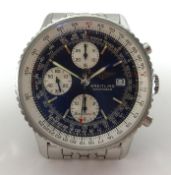 Breitling, A gents stainless steel Navitimer Chronometer wristwatch with papers .