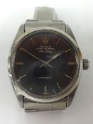 Rolex, a gents stainless steel Air King, Precision wristwatch, with papers, (light weight).