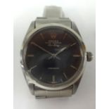 Rolex, a gents stainless steel Air King, Precision wristwatch, with papers, (light weight).