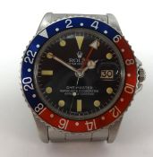 Rolex, a rare gents Oyster Perpetual GMT-Master Chronometer with Pepsi dial, model no 1675, case