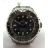 Rolex, Deepsea Sea-Dweller, a fine gents stainless steel wristwatch, 12,800 feet/ 3900 metres,