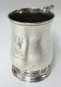 A George III silver Baluster tankard, by Francis Crump, London circa 1763 with an inscription to the