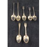 A large collection of silver flatware approx 94ozs, including Exeter and London silver and also