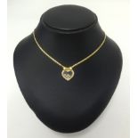 Chopard, an 18ct Happy Diamonds necklace, inset with 'floating' diamonds, on a fine gold chain.