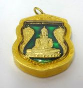 A Thai 24ct gold amulet, approx 20gms.